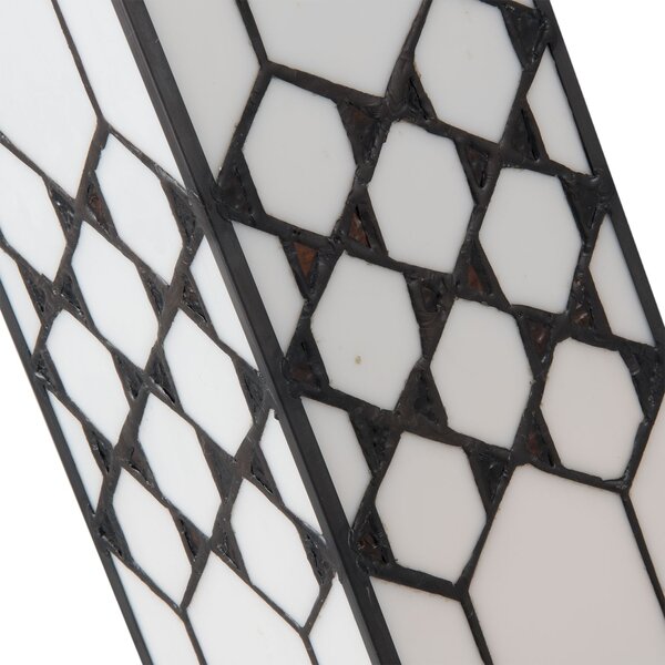 Stolná lampa Tiffany Roof - 12*12*36 cm E14 / max. 25 Watt - Clayre & Eef