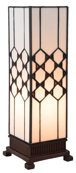Stolná lampa Tiffany Roof - 12*12*36 cm E14 / max. 25 Watt - Clayre & Eef