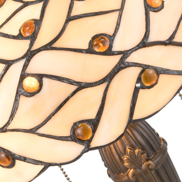 Stolná lampa Tiffany Joana - 30*51 cm 2x E27/40W - Clayre & Eef