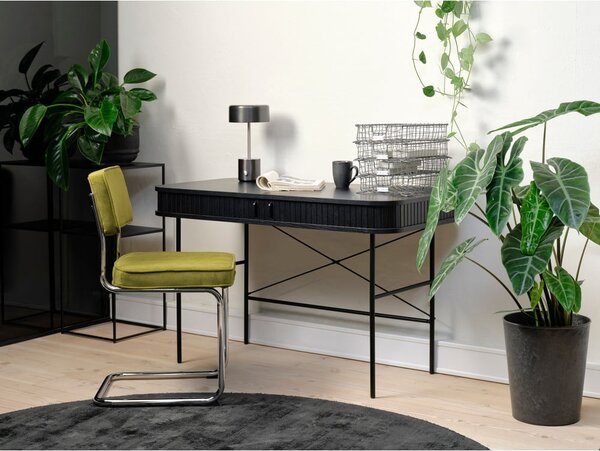 Zelená menčestrová jedálenská stolička Rupert – Unique Furniture