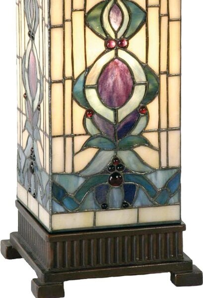 Stolná lampa Tiffany Alloment - 18*45 cm 1x E27 / Max 40W - Clayre & Eef