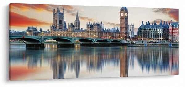 Obraz - Londýnske Houses of Parliament (120x50 cm)