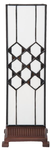Stolná lampa Tiffany Roof - 12*12*36 cm E14 / max. 25 Watt - Clayre & Eef