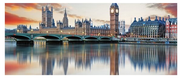 Obraz - Londýnske Houses of Parliament (120x50 cm)