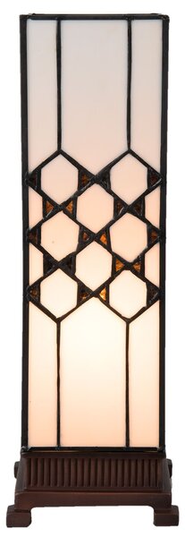 Stolná lampa Tiffany Roof - 12*12*36 cm E14 / max. 25 Watt - Clayre & Eef