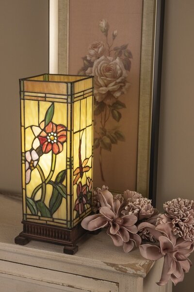 Stolná lampa Tiffany Cappa - 18*45 cm 1x E27 / Max 40W - Clayre & Eef
