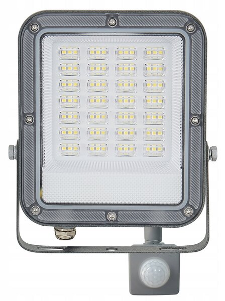 BERGE LED reflektor ODYN s pohybovým senzorom 50W - 4500lm - 4000K - IP66