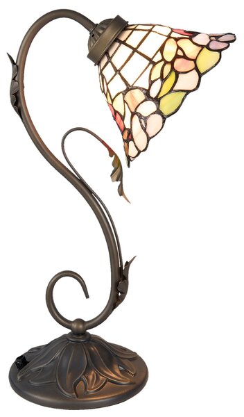 Stolná Tiffany lampa Blooming - Ø 20*48 cm - Clayre & Eef