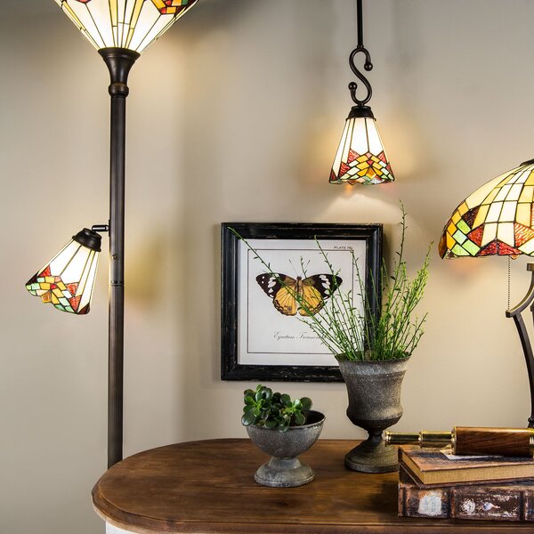 Stojaca lampa Tiffany Montaq - Ø 30*178 cm - Clayre & Eef