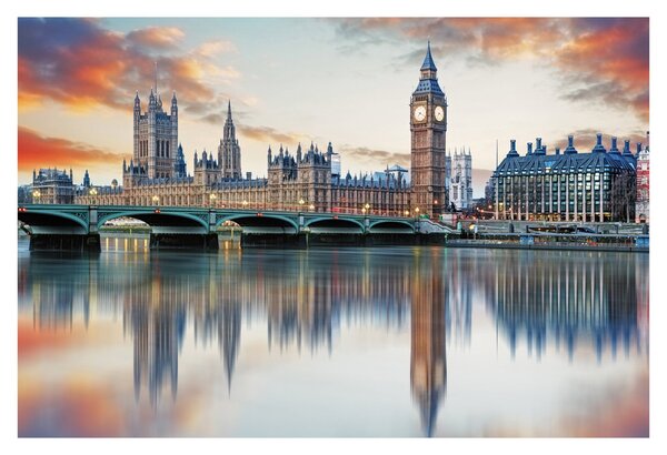 Obraz - Londýnske Houses of Parliament (90x60 cm)