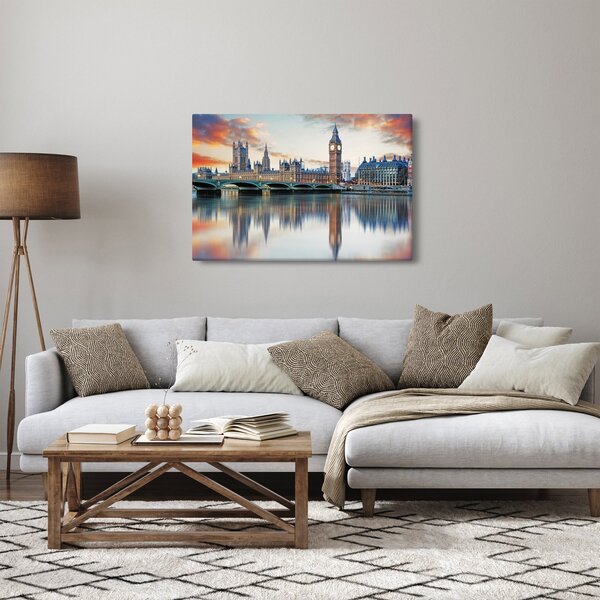 Obraz - Londýnske Houses of Parliament (90x60 cm)