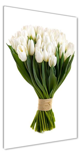 Foto obraz fotografie na skle Biele tulipány