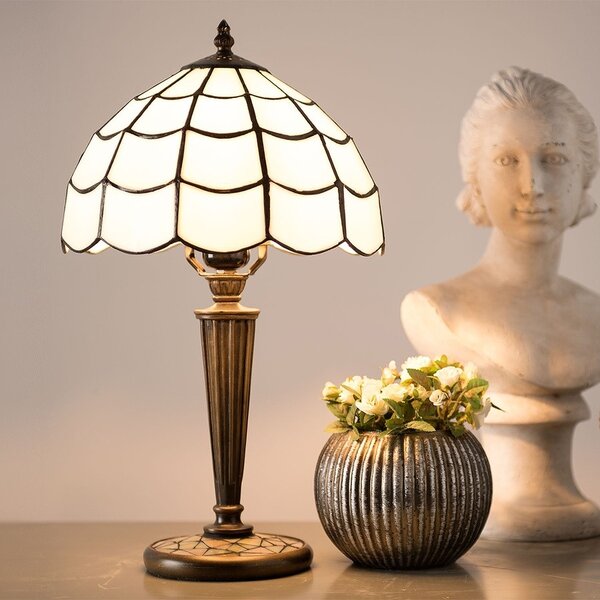 Stolná lampa Tiffany - Ø 25*43 cm / E27/max 1*40W - Clayre & Eef