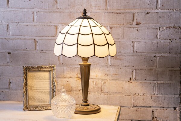 Stolná lampa Tiffany - Ø 25*43 cm / E27/max 1*40W - Clayre & Eef