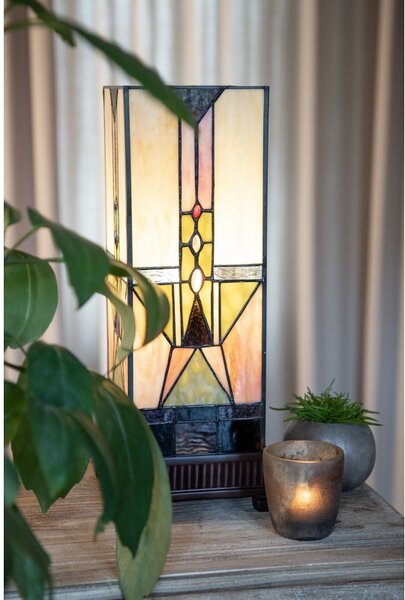 Stolná lampa Tiffany Cadence- 18 * 45 cm 1x E27 / max 60W - Clayre & Eef