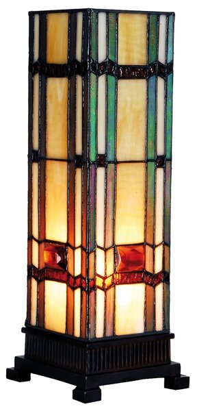 Stolná lampa Tiffany - 12.5*35 cm 1x E14 / Max 40W - Clayre & Eef