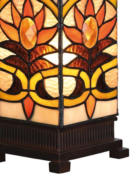 Stolná lampa Tiffany Fleur - 12 * 35 cm 1x E14 / Max 40W - Clayre & Eef