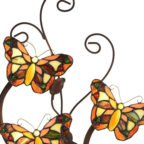 Nástenná lampa Tiffany Papillons - 32 * 68 cm G4 / 4 * 2W - Clayre & Eef