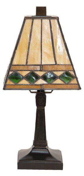 Stolná lampa Tiffany Pyramid - Ø 20*30 cm - Clayre & Eef