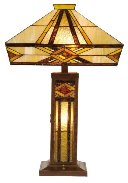 Stolná lampa Tiffany Therese - 42 * 71 cm 2x E27 / Max 60W & 1x E14 / Max 40W - Clayre & Eef