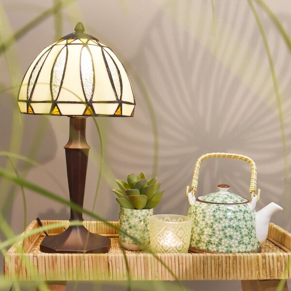 Stolná lampa Tiffany Oneida - Ø 19 * 40 cm E14 / 40W - Clayre & Eef