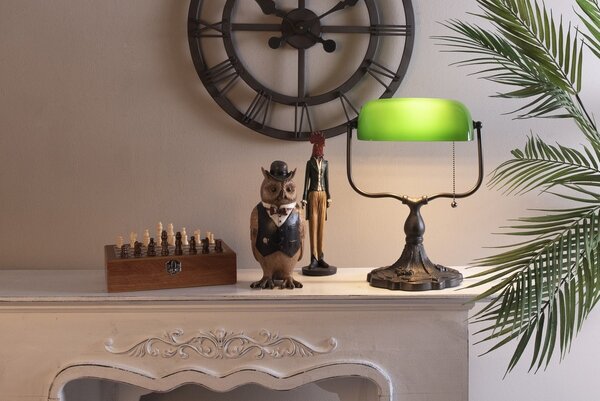 Zelená bankový lampa tiffany Velves - 27 * 20 * 36 cm 1x E27 / max 60W - Clayre & Eef