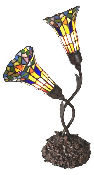 Stolná lampa Tiffany Carole - 46 * 28 * 63 cm - Clayre & Eef
