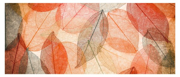 Obraz maľovaného jesenného lístia (120x50 cm)