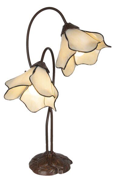 Tiffany stolná lampa Cloches - 41 * 23 * 57 cm E27 / max 2 * 40W - Clayre & Eef