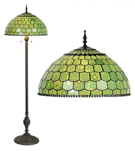 Stojací Tiffany lampa Amarante - Ø 51 * 165 cm E27 / max 3 * 60W - Clayre & Eef