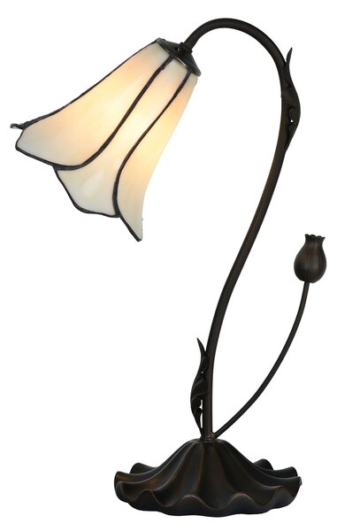 Stolová lampa v tvare kvetu Tiffany Cloches - Ø 17*43 cm E14/max 1*25W - Clayre & Eef