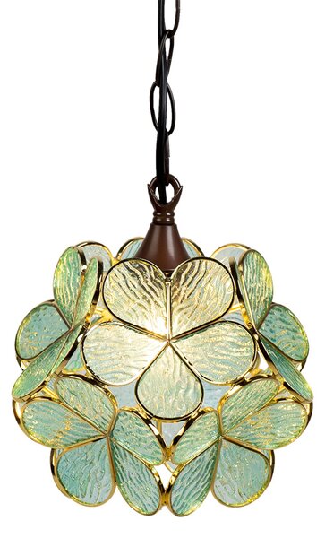 Závesné modré svetlo Tiffany Bloom - Ø 31 * 90 cm E14 / max 1 * 40W - Clayre & Eef
