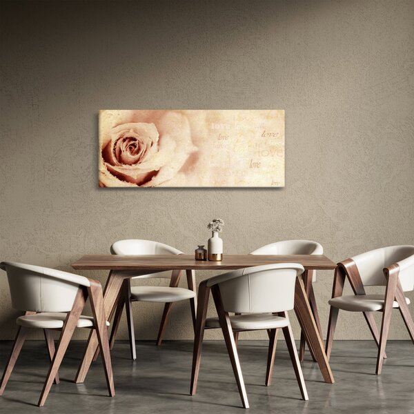 Obraz - Kvet ruže pre zaľúbených (120x50 cm)