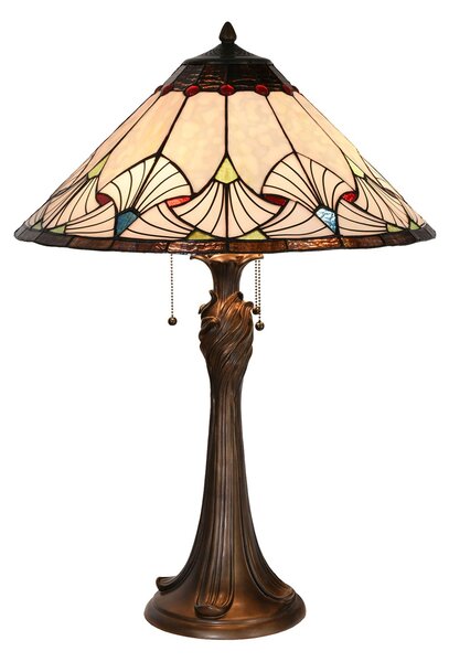 Stolná lampa Tiffany Ventilateur - Ø 51 * 78 cm - Clayre & Eef