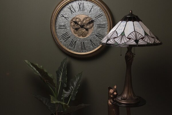 Stolná lampa Tiffany Ventilateur - Ø 51 * 78 cm - Clayre & Eef
