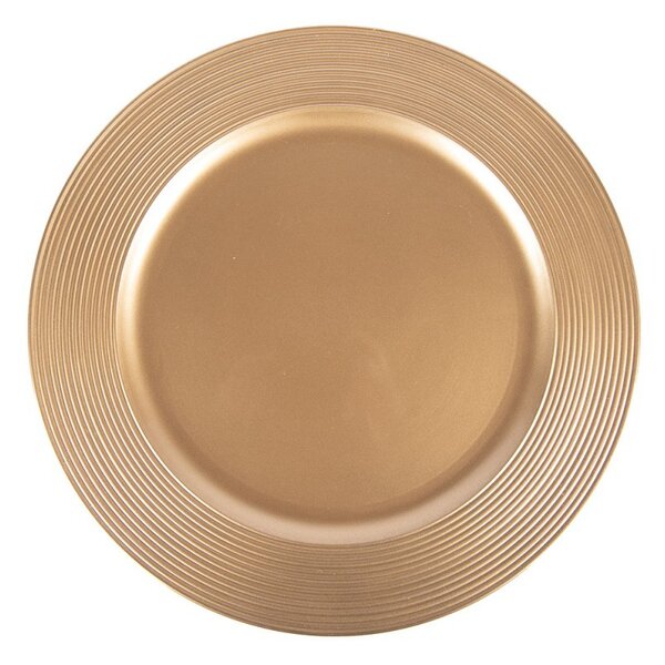 Zlatý melamínový tanier - Ø 33 cm - Clayre & Eef