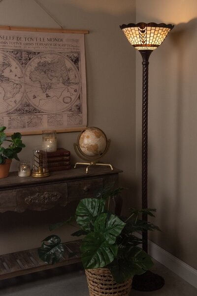 Stojaca lampa Tiffany Paule - Ø 38 * 186 cm E27 / max 1 * 60W - Clayre & Eef