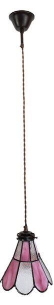 Závesná lampa Tiffany FlowerArc pink - 18*15*115 cm E14/max 1*25W - Clayre & Eef