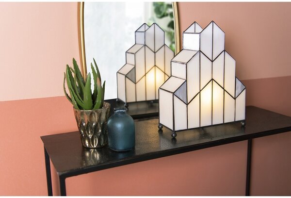 Stolová lampa Tiffany v neobvyklom tvare Crame - 30*4*25 cm - Clayre & Eef