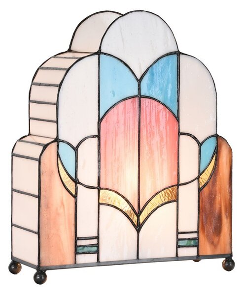 Stolová lampa Tiffany v neobvyklom tvare Tafien - 30*4*25 cm - Clayre & Eef