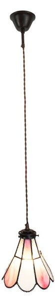 Závesná lampa Tiffany FlowerArc pink - 18*15*115 cm E14/max 1*25W - Clayre & Eef