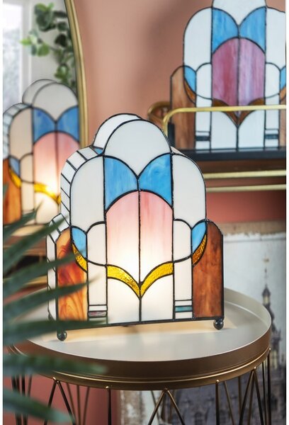 Stolová lampa Tiffany v neobvyklom tvare Tafien - 30*4*25 cm - Clayre & Eef