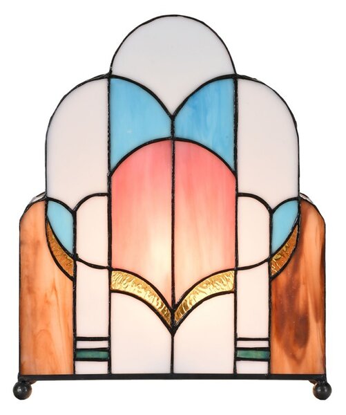 Stolová lampa Tiffany v neobvyklom tvare Tafien - 30*4*25 cm - Clayre & Eef