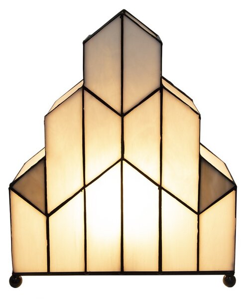 Stolová lampa Tiffany v neobvyklom tvare Crame - 30*4*25 cm - Clayre & Eef