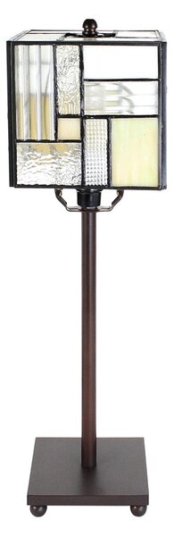 Stolná lampa Tiffany Cubio - 13*13*18 cm E14/max 1*25W - Clayre & Eef