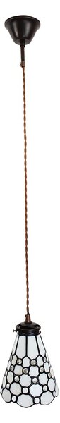 Závesná Tiffany lampa kamienky TransparentEye - Ø 15*115 cm E14/max 1*25W - Clayre & Eef
