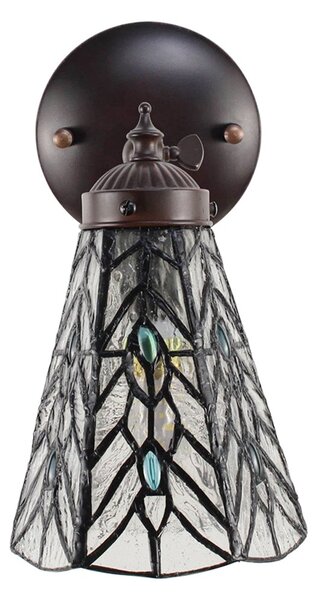 Nástenná lampa Tiffany Venne grey - 17*12*23 cm E14/max 1*40W - Clayre & Eef