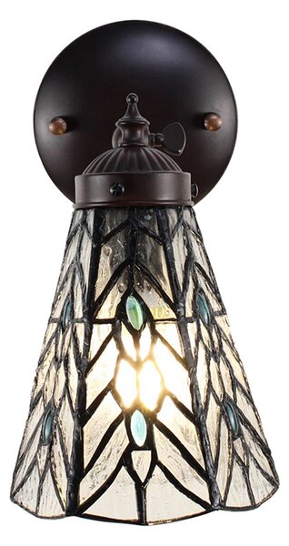 Nástenná lampa Tiffany Venne grey - 17*12*23 cm E14/max 1*40W - Clayre & Eef