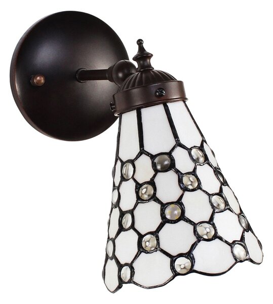 Nástenná Tiffany lampa kamienky TransparentEye - 17*12*23 cm E14/max 1*40W - Clayre & Eef