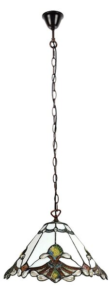 Závesné svetlo Tiffany Flow - Ø 31*107 cmE27/max 1*40W - Clayre & Eef